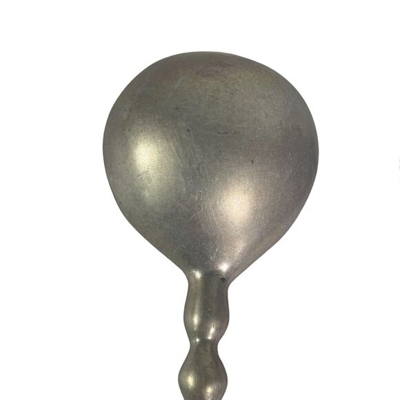 Retro Metal Pewter Salad Servers Serving Utensils Set MCM Rustic Grey Gray - Picture 6 of 8